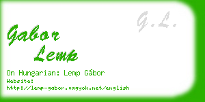 gabor lemp business card
